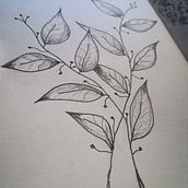 Florecilla del jardín . Fine Arts, Drawing, Pencil Drawing, Realistic Drawing, Botanical Illustration, Ink Illustration, and Sketchbook project by Silv - 07.16.2020
