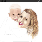 Retrato en inicios de Procreate. Digital Painting project by Manu - 07.16.2020