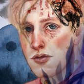 Mi Proyecto del curso: Retrato ilustrado en acuarela. Drawing, Artistic Drawing, and Watercolor Painting project by Elízabeth Blanco - 07.16.2020