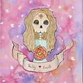 Calavera acuarela. Ink Illustration, and Watercolor Painting project by Zeleste Pacheco - 07.17.2020