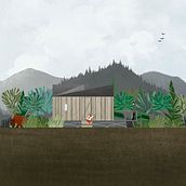 Cabaña. Architecture, and Digital Illustration project by Beatriz Molina - 07.17.2020