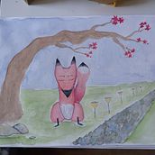 Mi Proyecto del curso: Ilustración en acuarela con influencia japonesa. Watercolor Painting project by Silvia Juliana - 07.17.2020