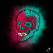 glow skull . Figure Drawing, Artistic Drawing, Tattoo Design, Digital Drawing, and Digital Illustration project by Tyler Sawinsky - 06.28.2020
