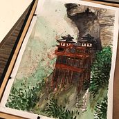 Meu projeto do curso: Desenho arquitetônico com aquarela e tinta. Architectural Illustration project by isabelap.vilela - 07.18.2020
