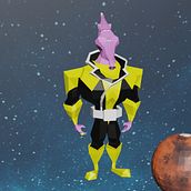 Yellow Lantern: Modelado de personajes low poly para videojuegos . 3D project by Matías Bavastro - 07.18.2020