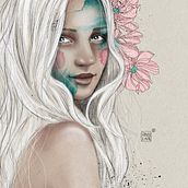 My project in Illustrated Portraits with Procreate course. Un proyecto de Ilustración digital, Dibujo, Ilustración tradicional y Dibujo de Retrato de Annika Sylte - 18.07.2020