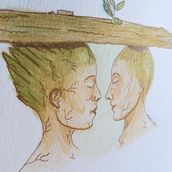 De la misma Tierra. Creativit, Figure Drawing, Traditional illustration, and Watercolor Painting project by Silv - 07.18.2020