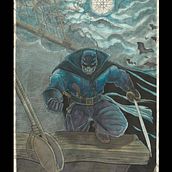 Batman Leatherwing_Homenaje a Quique Alcatena. Sketching, Comic, Pencil Drawing, Traditional illustration, Ink Illustration, and Watercolor Painting project by Walter R. Perez - 07.11.2020