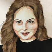 Meu projeto do curso: Retrato em aquarela a partir de uma fotografia. Watercolor Painting project by carolinesulz - 07.19.2020