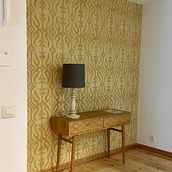 Feature wall Eixample flat, Barcelona. Un proyecto de Pintura acrílica, Interiorismo y Pintura de Damon Bopp - 19.07.2020