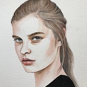 My project in Watercolor Portrait from a Photo course. Watercolor Painting project by Johanna Pieterman - 07.20.2020
