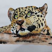 Jaguareté (acuarela/tinta china). Watercolor Painting project by Nancy Vazquez - 07.19.2020