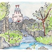 My project in Watercolor Illustration with Japanese Influence course. Watercolor Painting project by Carmel - 07.20.2020
