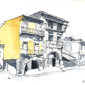 My project in Architectural Sketching with Watercolor and Ink course. Watercolor Painting project by p.tucci - 07.20.2020