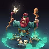 Magician - Stylized Character Ein Projekt aus dem Bereich 3D, 3-D-Animation, Animation von Figuren, Videospielentwicklung, 3-D-Design, Spieldesign, Skulptur, 3-D-Modellierung und Videospiele von jose hernandez - 20.07.2020