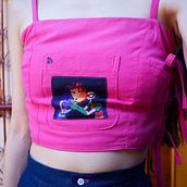 Fashion Design - Recycling old apparel to make new Starfire inspired dress. Un proyecto de Diseño de moda, Diseño gráfico, Br, ing e Identidad y Concept Art de Angela Dávila Angie Dávila (Cotón Azul) - 20.07.2020