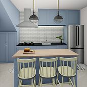 Projeto Residencial Sala + Cozinha. 3D Animation, Architecture, Decoration, Set Design & Interior Design project by Narielly Rodrigues - 11.26.2020