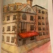 My project in Architectural Sketching with Watercolor and Ink course . % Claire tarafından hazırlanan 2D Animas, Ve on projesi - 07.20.2020