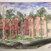 My project in Architectural Sketching with Watercolor and Ink course. Watercolor Painting project by mkpaulsen - 07.21.2020