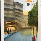 Mi Proyecto del curso: Paisajes urbanos en acuarela. Street Art project by leyda_bracho - 07.21.2020