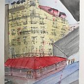 Mi Proyecto del curso: Dibujo arquitectónico con acuarela y tinta. Watercolor Painting project by leyda_bracho - 07.21.2020