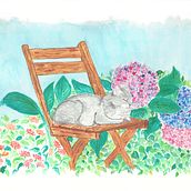 Mi Proyecto del curso: Ilustración en acuarela con influencia japonesa. Traditional illustration project by Juani Pérez Berríos - 07.22.2020