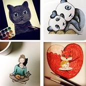 My illustrations_Ionela Aman. Children's Illustration, Traditional illustration, and Watercolor Painting project by Aman Ionela - 07.22.2020