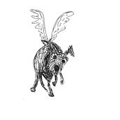 Dog Takes Flight. Traditional illustration project by Hilary Bilbury - 07.08.2020