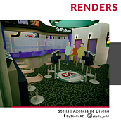 SportBook - Diseño para remodelación de local comercial, presentación digital (2D y 3D) de la propuesta arquitectónica. Es uno de mis primeros proyectos.. Un projet de Architecture d'intérieur, 3D , et Dessin numérique de Rhamngeliz Linarez - 23.07.2020