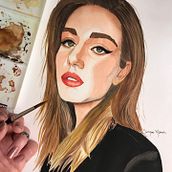 Meu projeto do curso: Retrato em aquarela a partir de uma fotografia. Watercolor Painting project by Simone Marrach - 07.23.2020