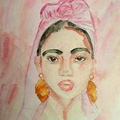 Mi Proyecto del curso: Retrato ilustrado en acuarela. Watercolor Painting project by Paola Cuellar - 07.23.2020