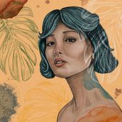 My project in Illustrated Portraits with Procreate course. Un proyecto de Ilustración tradicional de Shan - 23.07.2020