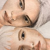 Retrato ilustrado en acuarela. Un proyecto de Dibujo, Dibujo de Retrato y Pintura a la acuarela de zaipabon - 23.07.2020