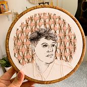 Creación de retratos bordados. Un proyecto de Bordado y Dibujo de Retrato de zaipabon - 24.07.2020