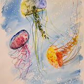 My project in Modern Watercolor Techniques course. Watercolor Painting project by gmercad01 - 07.24.2020