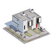 Casas 5m. Architecture, Digital Architecture, and Architectural Illustration project by Oscar Astorga - 07.24.2020