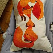 Kissing foxes Ein Projekt aus dem Bereich Stickerei und Innenarchitektur von yagotka - 24.07.2020