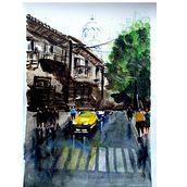 Mi Proyecto del curso: Paisajes urbanos en acuarela. Watercolor Painting project by paolajmiguel - 07.25.2020