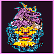 Mi Proyecto del curso: Ilustración vectorial: más volumen y rock and roll, ultimo samuirai con perro fu . Digital Illustration project by Josue Morgan - 07.25.2020