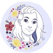 Meu projeto do curso: Retrato ilustrado com elementos botânicos Ein Projekt aus dem Bereich Digitale Zeichnung, Design von Figuren und Digitale Illustration von mylena_sandrade10 - 25.07.2020