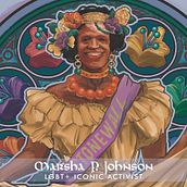 PRIDE: Marsha P. Johnson. Projekt z dziedziny Trad, c, jna ilustracja, Ilustracja c i frowa użytkownika Celeste Vargas Hoshi - 25.06.2020