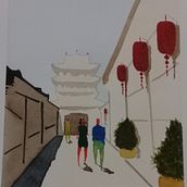 Mi Proyecto del curso: Paisajes urbanos en acuarela. Arte urbana projeto de sinuheohc - 16.08.2020
