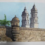 Torres de Catedral, Campeche, Mx . % Juan Carlos Curiel Espinosa tarafından hazırlanan Mimarlık projesi - 07.25.2020