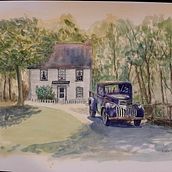 casa de campo. Street Art, Fine Arts, Drawing, Painting, and Watercolor Painting project by pgietz - 07.25.2020