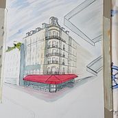 My project in Architectural Sketching with Watercolor and Ink course. Un projet de Illustration architecturale de Paul Scott - 26.07.2020