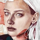 Mi Proyecto del curso: Retrato ilustrado con Procreate. Portrait Drawing, Digital Drawing, Botanical Illustration, and Digital Illustration project by Jonah - 07.26.2020