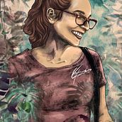 Meu projeto do curso: Retrato Ilustrado com Procreate. Un proyecto de Dibujo digital de contato_yamadarte - 26.07.2020
