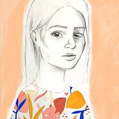 Mi Proyecto del curso: Retrato con lápiz, técnicas de color y Photoshop . % Paloma Marqués tarafından hazırlanan  projesi - 07.26.2020