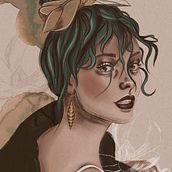My project in Illustrated Portraits with Procreate course. Traditional illustration project by Виктория Захарова - 07.26.2020