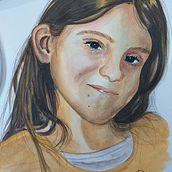Mi Proyecto del curso: Retrato ilustrado en acuarela. Watercolor Painting project by Ivonne Peñaloza Balladares - 07.26.2020